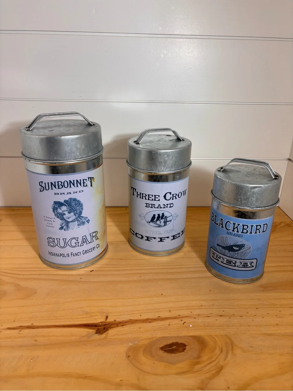 Blue Sugar Canister - Vintage-Style Kitchen Storage
